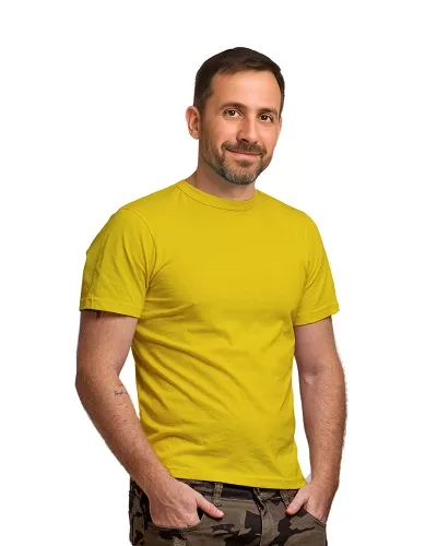 Camiseta de Algodão Feminina Amarelo ouro - Imagem 2