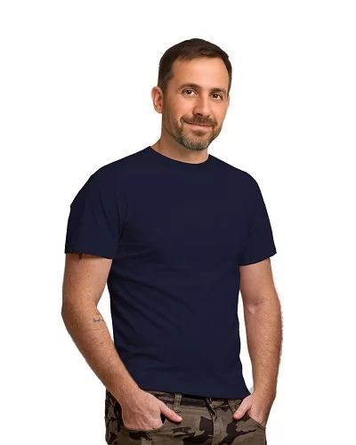 Camiseta de Algodão Feminina Marinho Intenso - Imagem 2