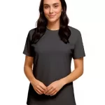 Camiseta de Algodão Cinza Chumbo