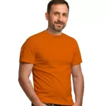 Camiseta Lisa de Algodão Laranja