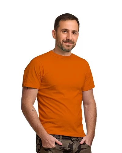 Camiseta de Algodão Feminina Laranja - Imagem 2
