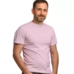 Camiseta Lisa de Algodão Rosa Bebê