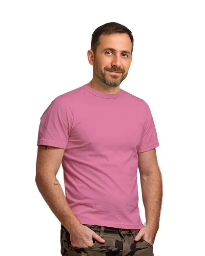 Camiseta de Algodão Feminina Rosa Chiclete - Imagem 2