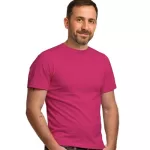 Camiseta Lisa de Algodão Rosa Pink