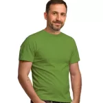 Camiseta Lisa de Algodão Verde Capim