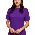 Camiseta de Algodão Feminina Roxa