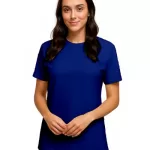 Camiseta de Poliéster Feminina Azul Royal