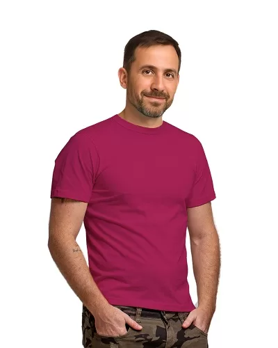 Camiseta de Algodão Feminina Rosa Pink - Imagem 2
