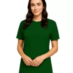 Camiseta Lisa de Poliviscose Feminina Verde Bandeira